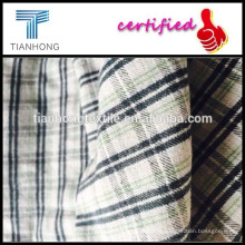 yarn dyed spandex flannel fabric / white green plaid flannel fabric/Thick wool shirt fabrics